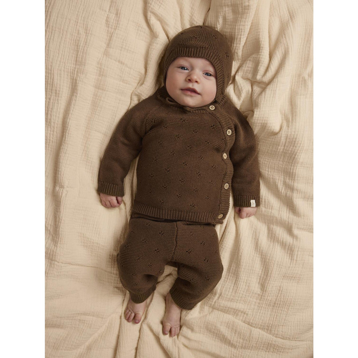 Lil'Atelier Teak Nbnlaguna Ls Omlott Stickad Lil