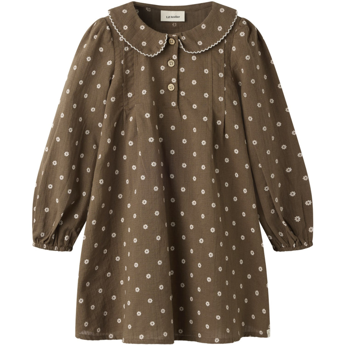 Lil'Atelier Teak Nmfhulla Ls Loose Klänning Lil