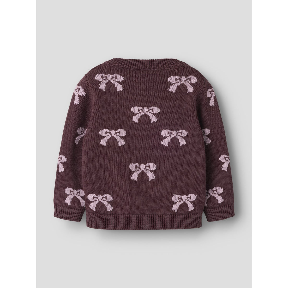 Name It Catawba Grape Mauve Shadows Bow Nmfrekka Ls Stickad