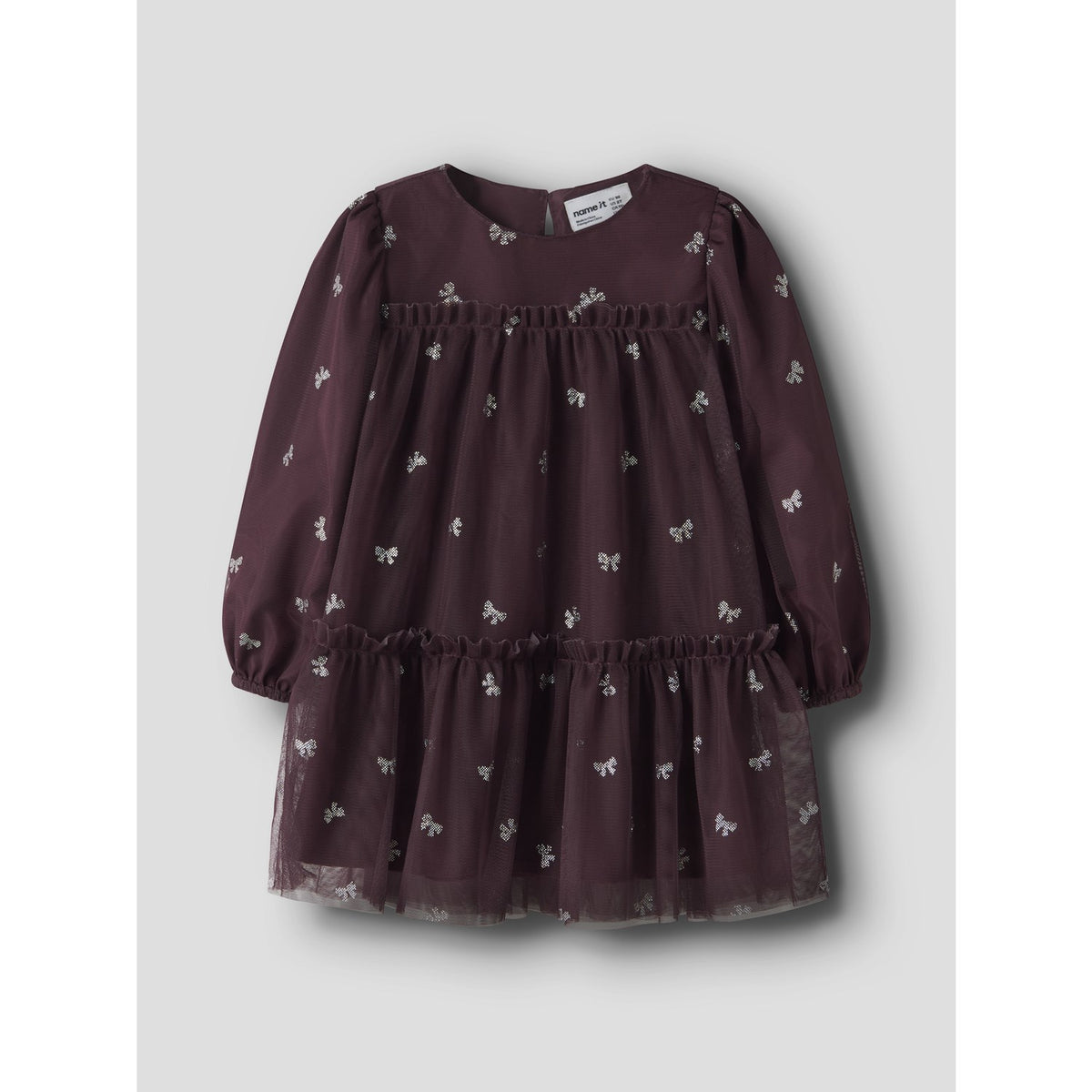 Name It Catawba Grape Nmframni Ls Klänning