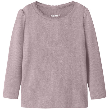 Name It Mauve Shadows Nmfrosally Ls Slim Topp