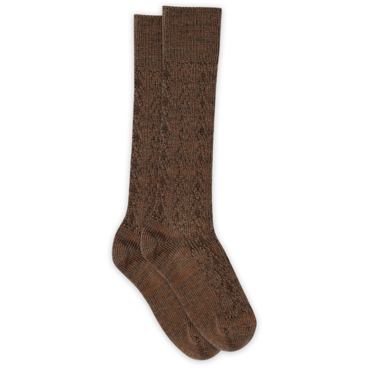 Mp Danmark Brown Melange Remy Knee Strumpor