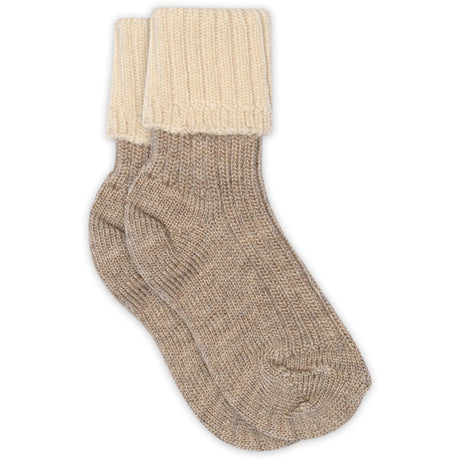 Mp Danmark Light Brown Melange Aries Strumpor