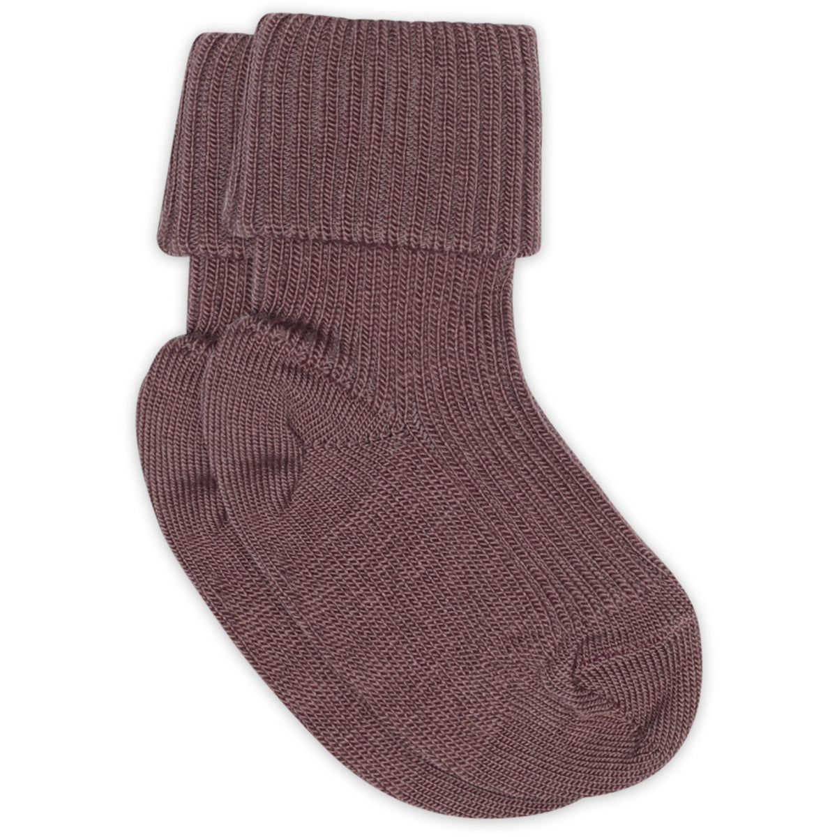 Mp Danmark Rose Taupe Ull Rib Baby Strumpor