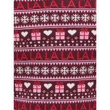 kids ONLY Cabernet Salsa/Sea Pink/Cloud Dancer Kogxmas Present Ls O-Neck Box Knt