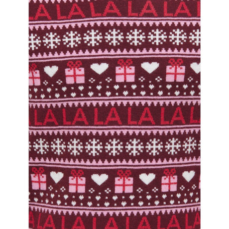 kids ONLY Cabernet Salsa/Sea Pink/Cloud Dancer Kogxmas Present Ls O-Neck Box Knt