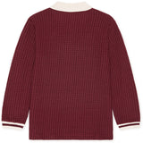 Les Deux Kids Chocolate Truffle Red Waffle Ls Football Jersey Kids