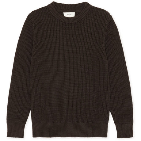 Les Deux Kids Molé Brown Rib Crewneck Stickad Kids
