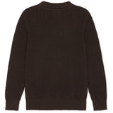 Les Deux Kids Molé Brown Rib Crewneck Stickad Kids