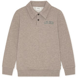 Les Deux Kids Dark Sand Melange College Rugby Pikétröja Sweatshirt Kids