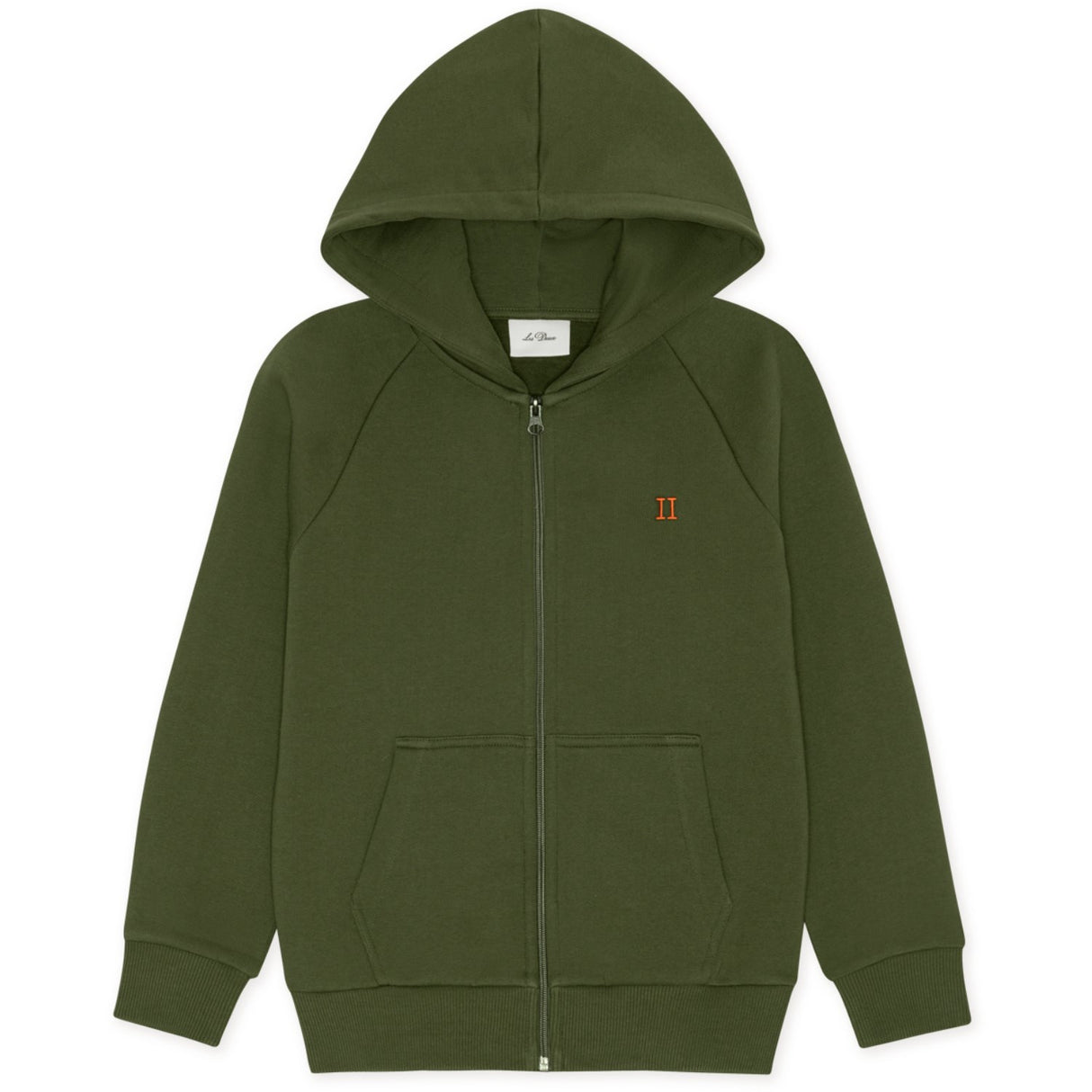 Les Deux Kids Rifle Green Core Contrast Dragkedja Hoodies Kids