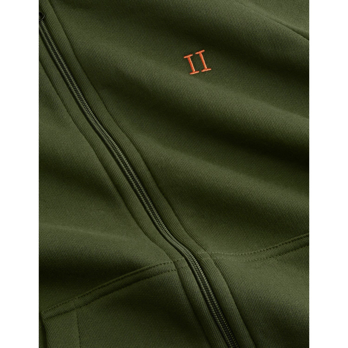 Les Deux Kids Rifle Green Core Contrast Dragkedja Hoodies Kids