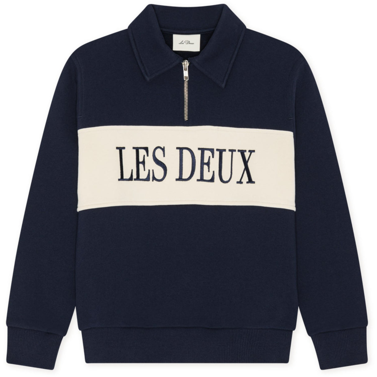 Les Deux Kids Dark Navy Dragkedja Rugby Sweatshirt Kids