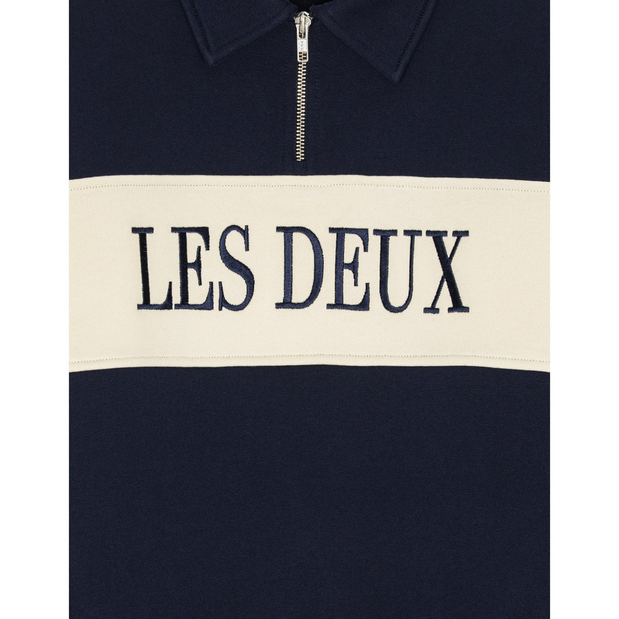 Les Deux Kids Dark Navy Dragkedja Rugby Sweatshirt Kids
