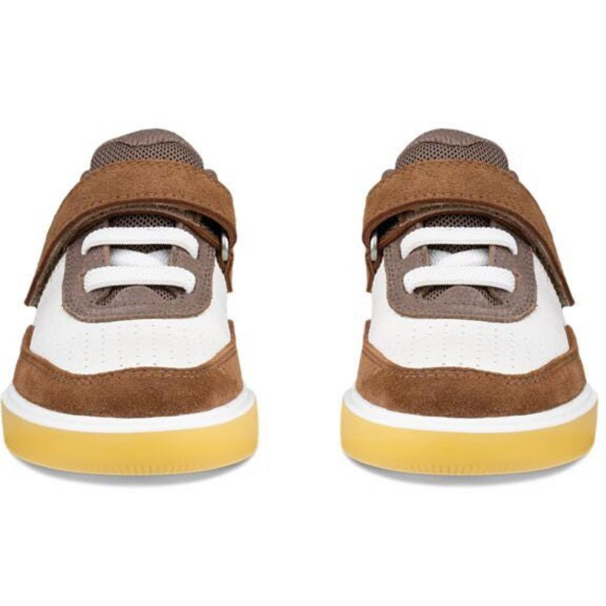 Ecco Camel/White/Marron Street Court K Läder