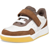 Ecco Camel/White/Marron Street Court K Läder