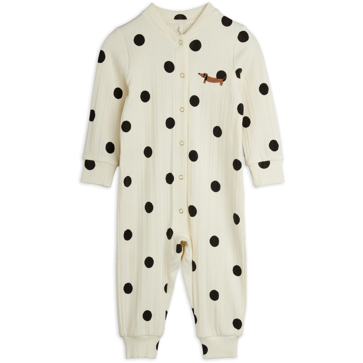 Mini Rodini Off-White Dots AOP Dog Byxdress