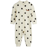 Mini Rodini Off-White Dots AOP Dog Byxdress