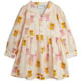 Mini Rodini Multi Kittens AOP Woven Ls Klänning