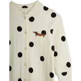 Mini Rodini Off-White Dots AOP Dog Byxdress