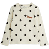 Mini Rodini Off-White Dots AOP Dog Ls Tee