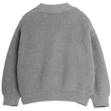 Mini Rodini Grey Melange Ritzratz Patch Stickad Cardigan