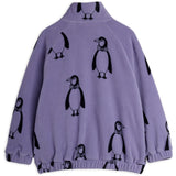Mini Rodini Purple Penguin AOP Fleece Jacka