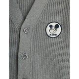 Mini Rodini Grey Melange Ritzratz Patch Stickad Cardigan