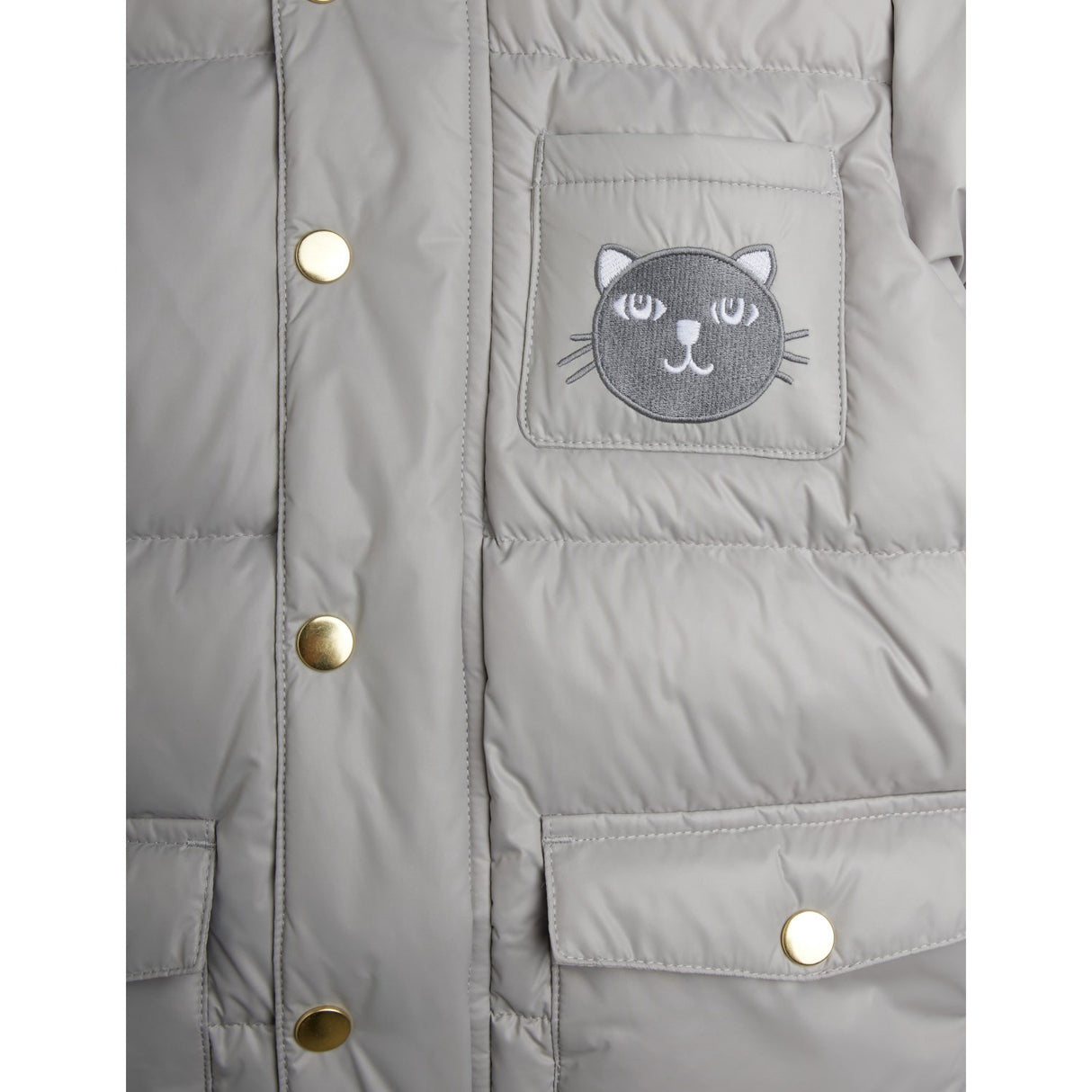 Mini Rodini Grey Kat Ears Heavy Puffer