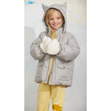 Mini Rodini Grey Kat Ears Heavy Puffer