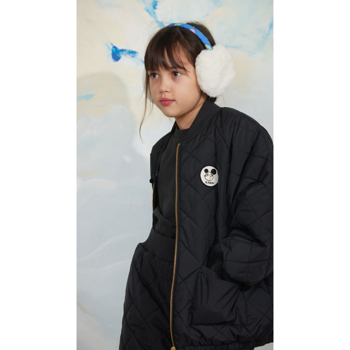 Mini Rodini Black Ritzratz Patch Quiltad Puffer