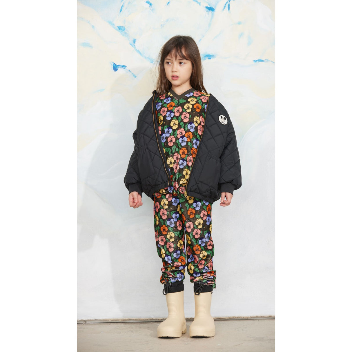 Mini Rodini Black Ritzratz Patch Quiltad Puffer