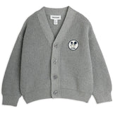 Mini Rodini Grey Melange Ritzratz Patch Stickad Cardigan