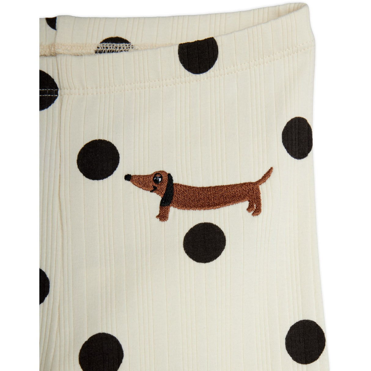 Mini Rodini Off-White Dots AOP Dog Flared Trousers