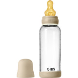 Bibs Vanilla GLOW Glass Baby Flaska Round Latex 1-Pack 240 Ml Medium Flow