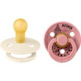 Bibs Ivory / Dusty Pink X Moomins Napp Colour Little My 2-Pack Latex