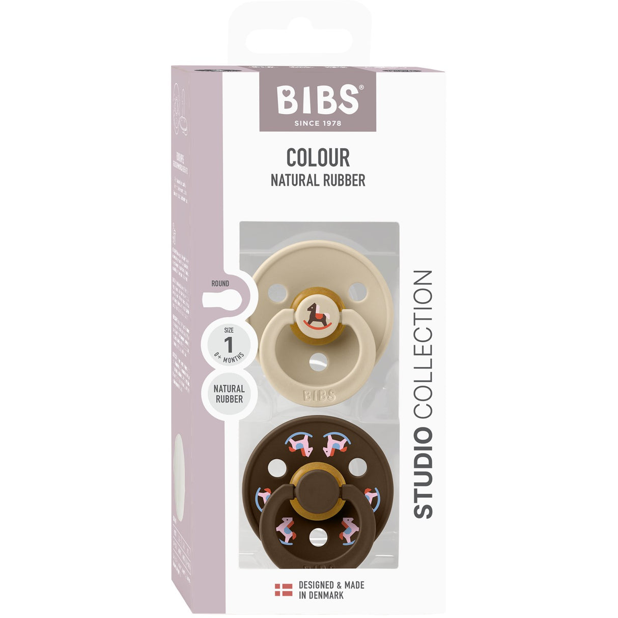 Bibs Vanilla / Mocha Napp Colour Holiday Horse 2-Pack Latex