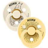 Bibs Ivory / Pale Butter X Moomins Napp Colour Moomintroll 2-Pack Latex