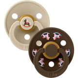 Bibs Vanilla / Mocha Napp Colour Holiday Horse 2-Pack Latex