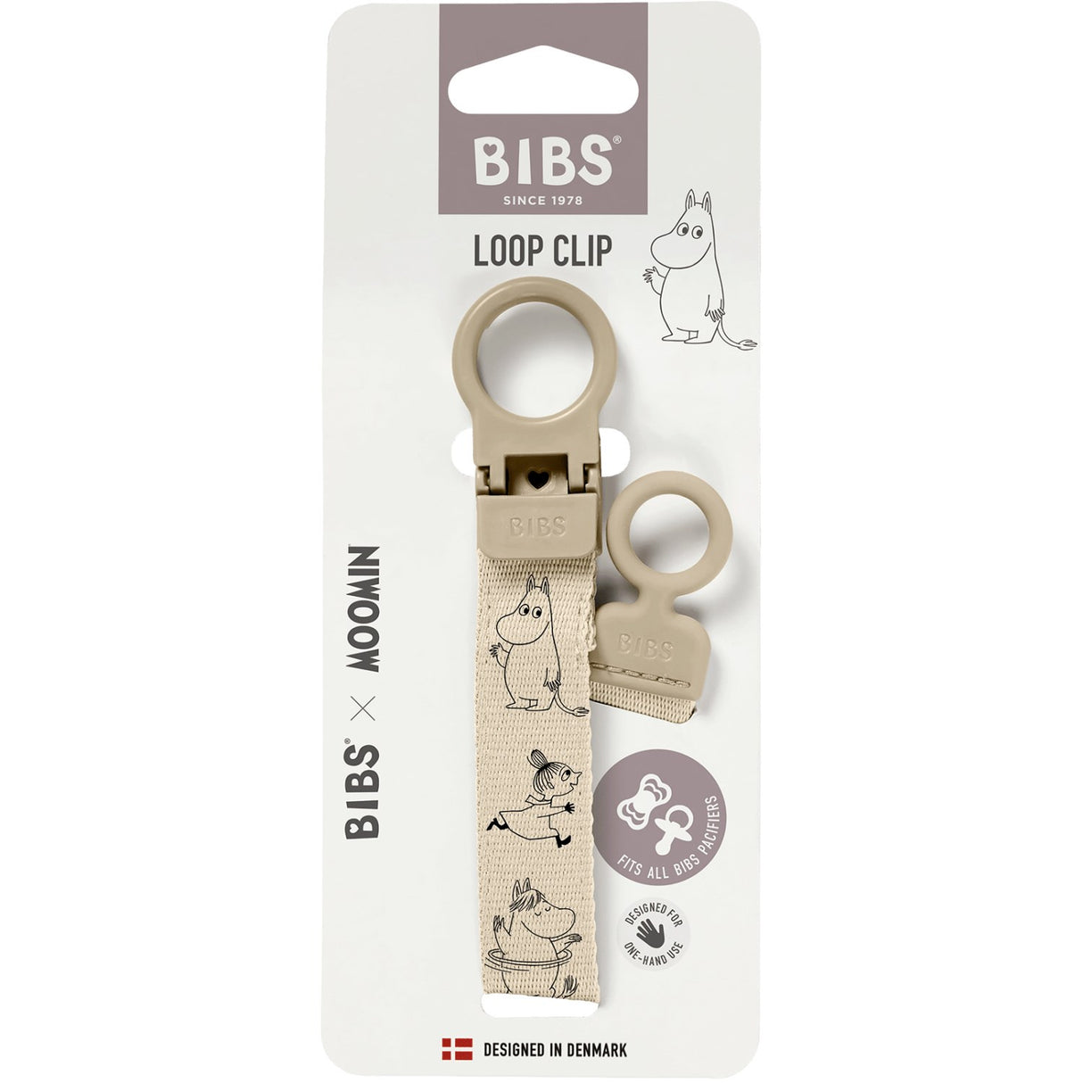 Bibs Vanilla X Moomins Napp Clip Loop