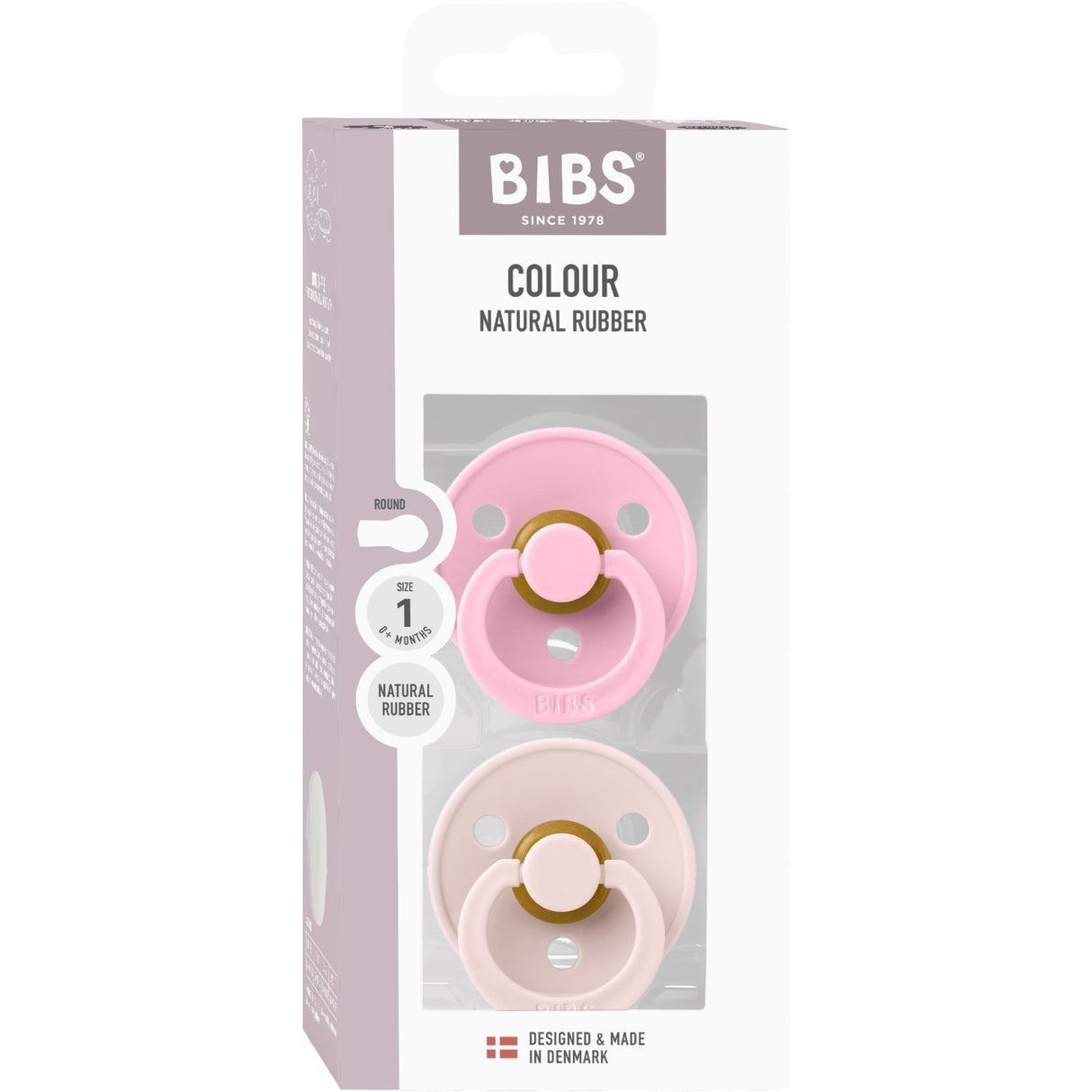 Bibs Petal / Baby Pink Napp Colour 2-Pack Latex