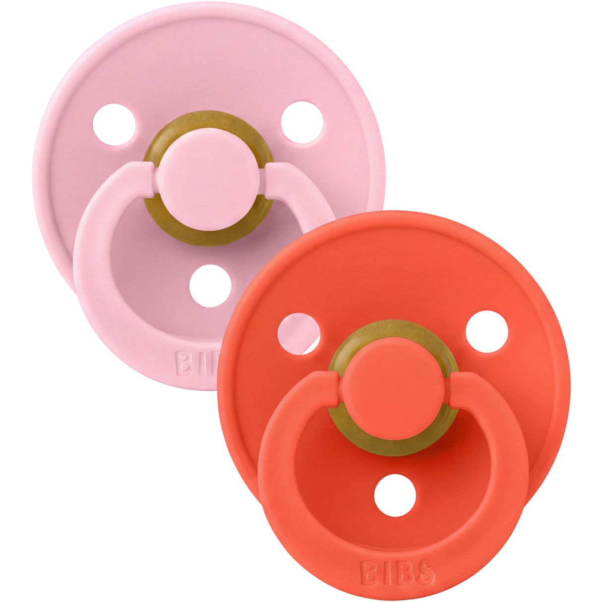 Bibs Baby Pink / Tango Napp Colour 2-Pack Latex
