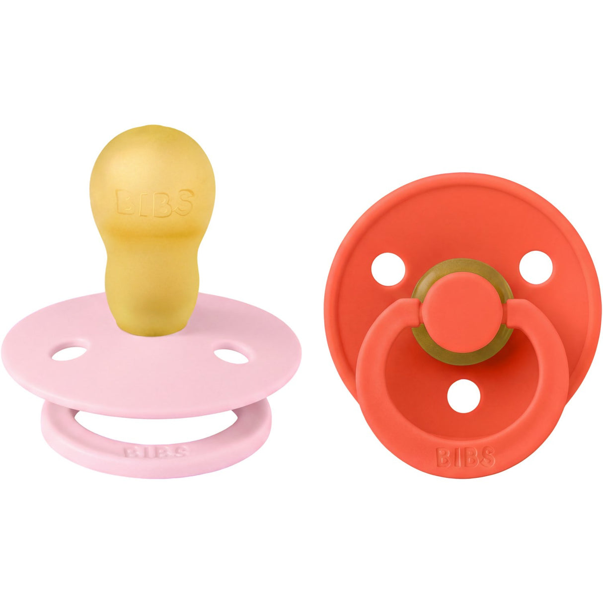 Bibs Baby Pink / Tango Napp Colour 2-Pack Latex