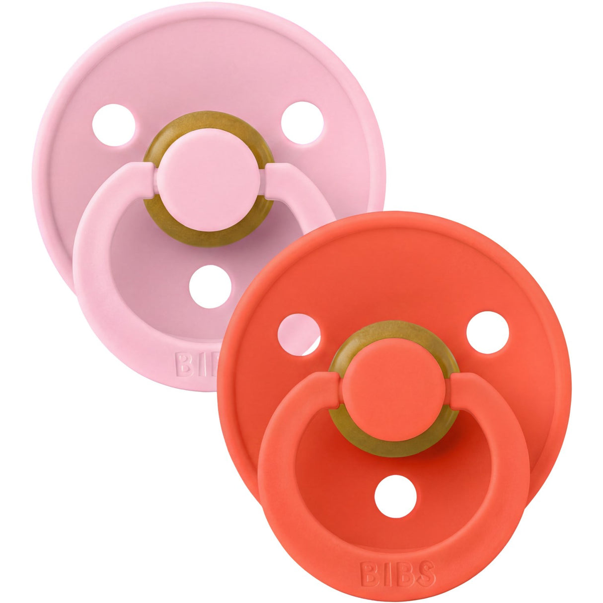 Bibs Baby Pink / Tango Napp Colour 2-Pack Latex