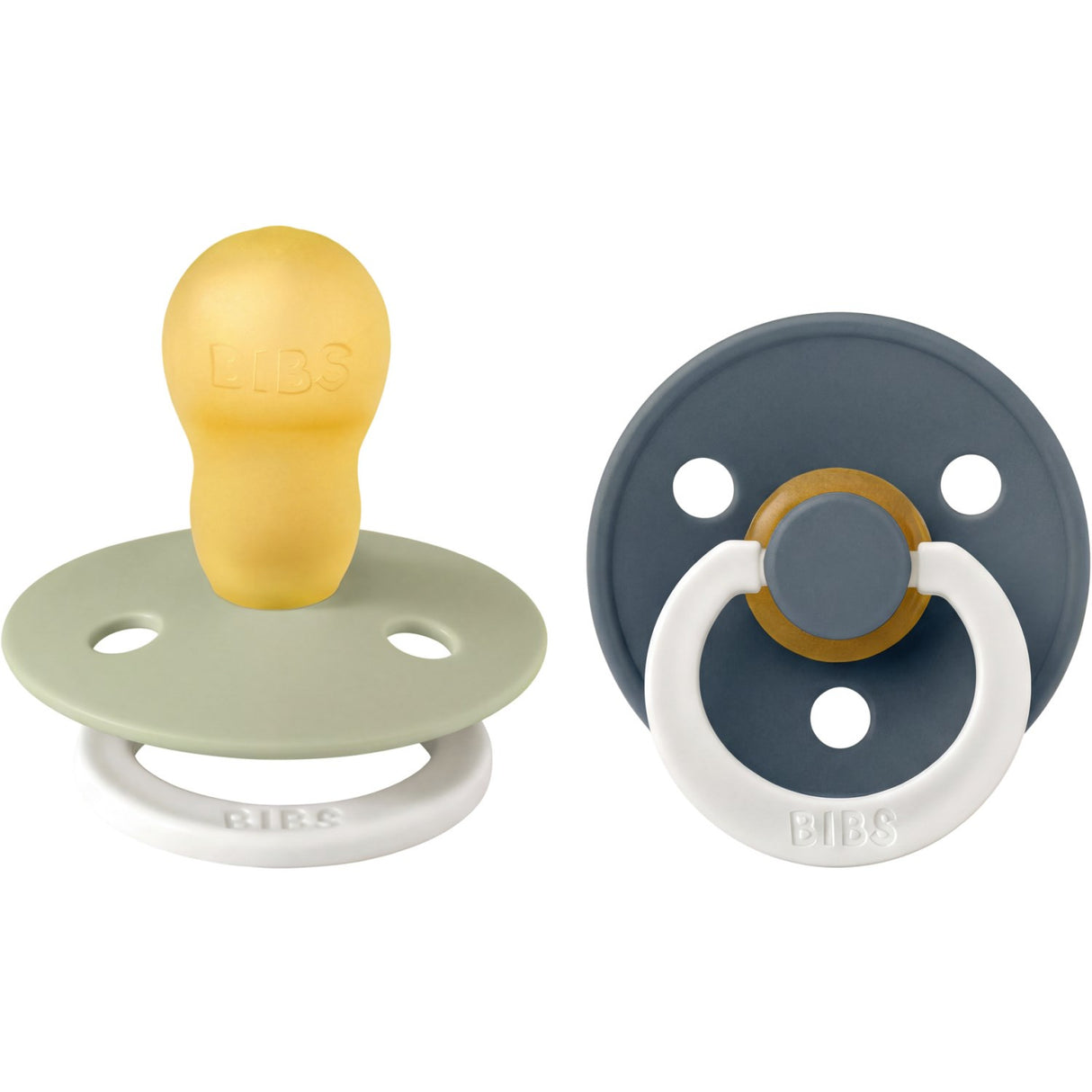Bibs Sage GLOW / Pine GLOW Napp Colour 2-Pack Latex