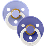 Bibs Hush GLOW / Grape GLOW Napp Colour 2-Pack Latex