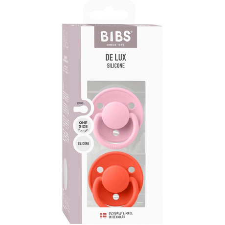 Bibs Baby Pink / Tango Napp De Lux 2-Pack Silikon