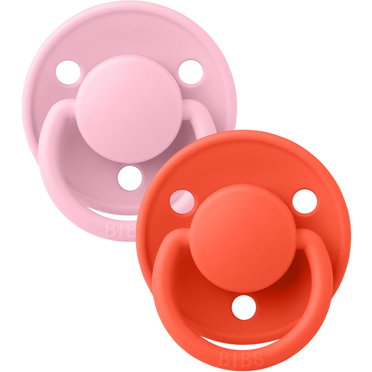 Bibs Baby Pink / Tango Napp De Lux 2-Pack Silikon