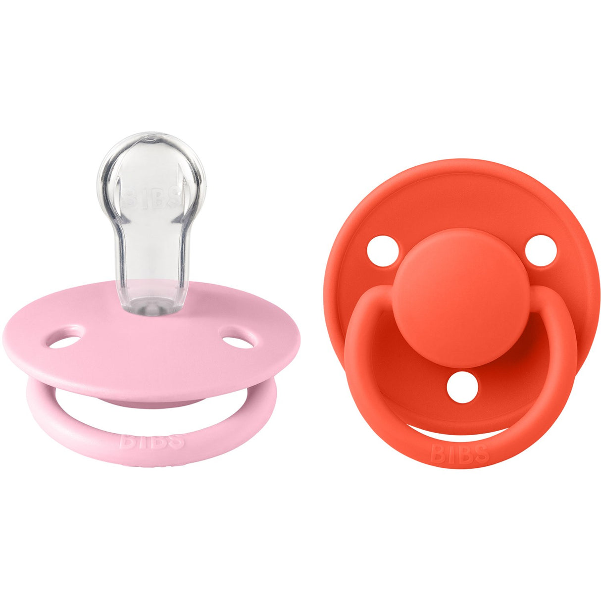 Bibs Baby Pink / Tango Napp De Lux 2-Pack Silikon
