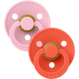 Bibs Baby Pink / Tango Napp Colour 2-Pack Anatomical Latex